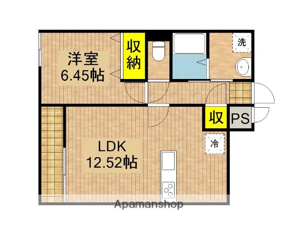 PINE RESIDENCEⅢ(1LDK/2階)の間取り写真