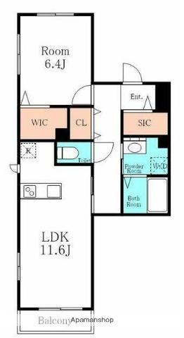 戸田市笹目4丁目計画(1LDK/3階)の間取り写真