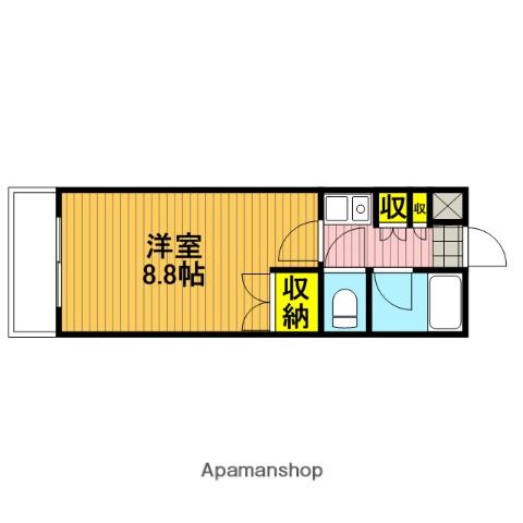 ステラ伸光(1K/2階)の間取り写真