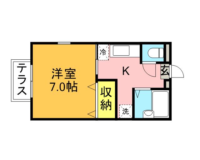 パセオ浦和(1K/3階)の間取り写真