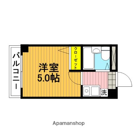 グランハイム武蔵浦和(1K/3階)の間取り写真