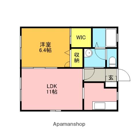 メゾン・ド・ピエール(1LDK/2階)の間取り写真