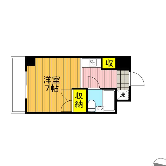 グレース蔵前(ワンルーム/2階)の間取り写真