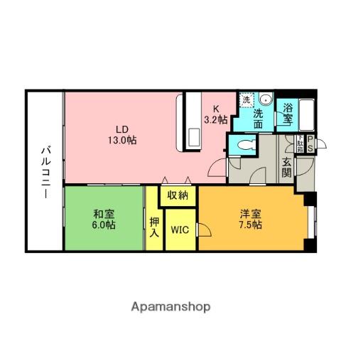 ピカソ45(2LDK/4階)の間取り写真
