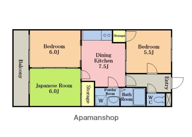 トヨダアメニティホームズⅡ(3DK/2階)の間取り写真