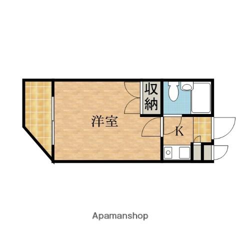 ジュネパレス蒲生第3(1K/2階)の間取り写真