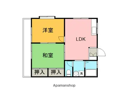 オーシャンローズY(2LDK/2階)の間取り写真