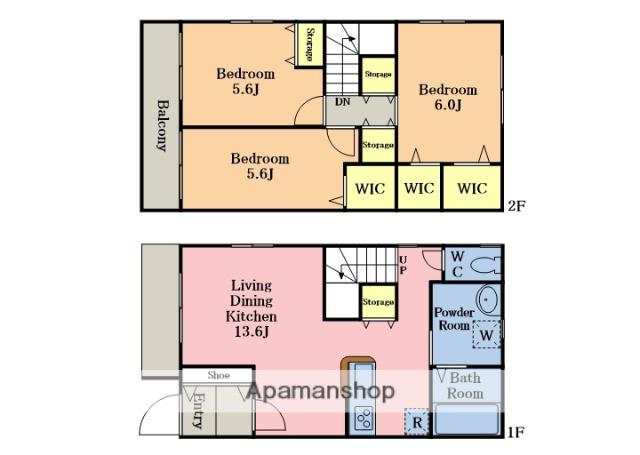 グラン・ルーブル(3LDK/1階)の間取り写真