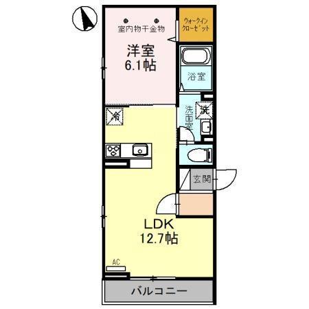 ラ・フェリーチェ(1LDK/3階)の間取り写真