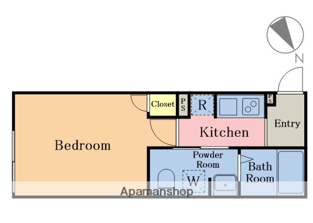 J-MAISON越谷(1K/2階)の間取り写真
