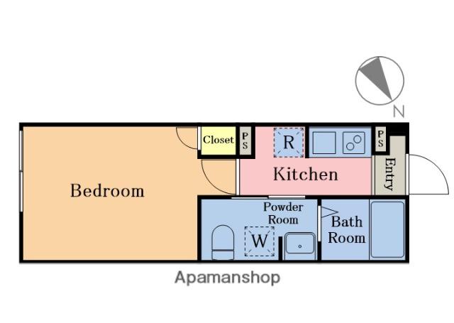 J-MAISON越谷(1K/2階)の間取り写真