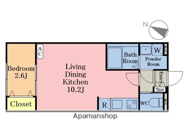 KEIAI RESIDENCE 蒲生(1LDK/3階)の間取り写真