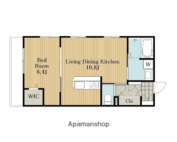 LA CASA FELICE(1LDK/1階)の間取り写真