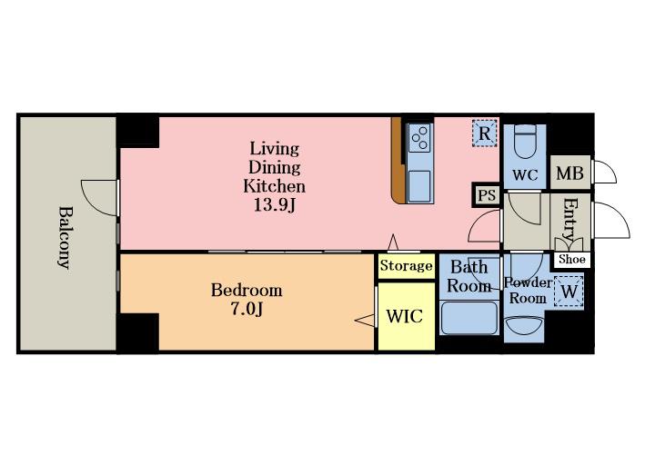 さがみLTレジデンス(1LDK/7階)の間取り写真