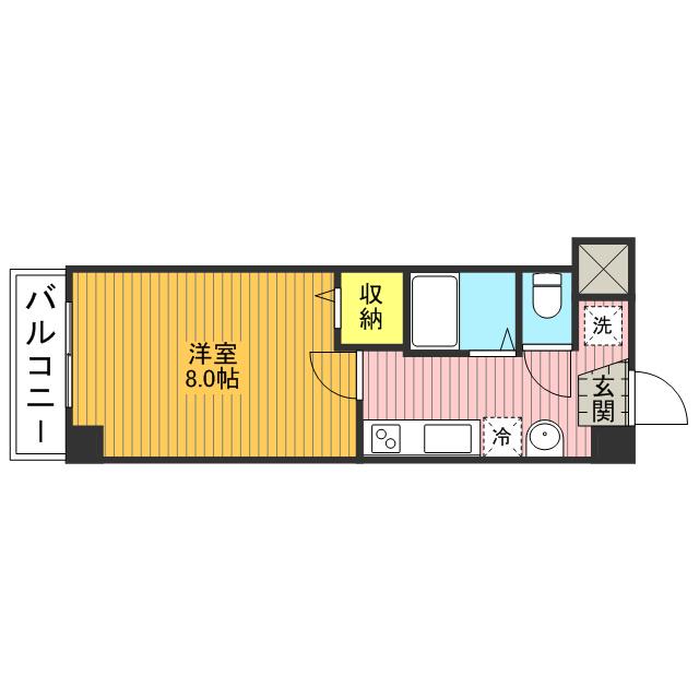 ヴェルステージ西川口Ⅱ(1K/4階)の間取り写真