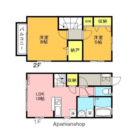 レトア高鼻(2LDK)の間取り写真