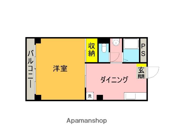 永和ビル(1DK/2階)の間取り写真