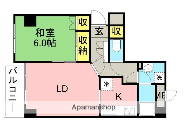 ラルゴ蕨(1LDK/5階)の間取り写真
