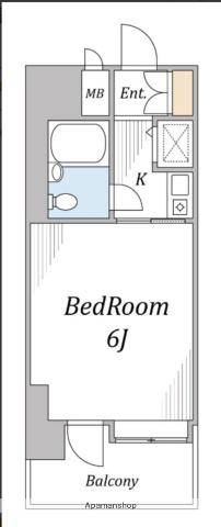 ライオンズマンション川口並木第2(ワンルーム/9階)の間取り写真