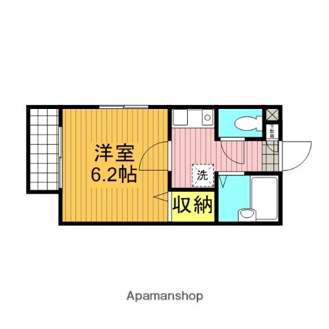 プランドール(1K/3階)の間取り写真