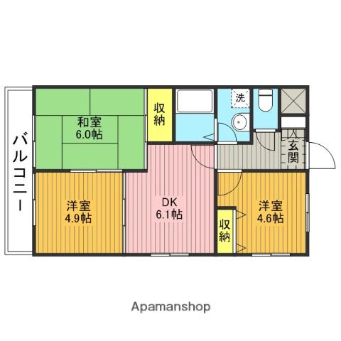ハイクレスト喜沢南マンション 2階階 間取り