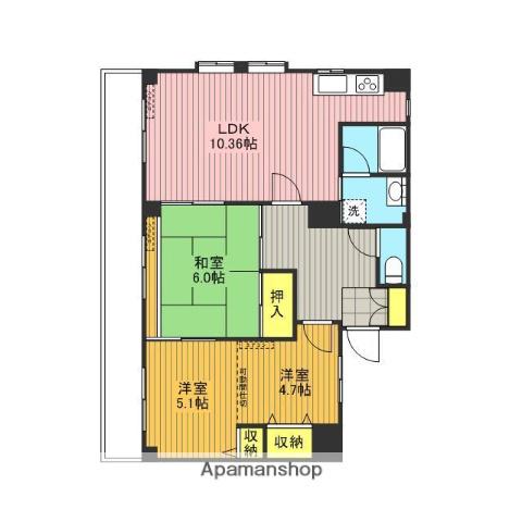 RIN西川口(3LDK/2階)の間取り写真