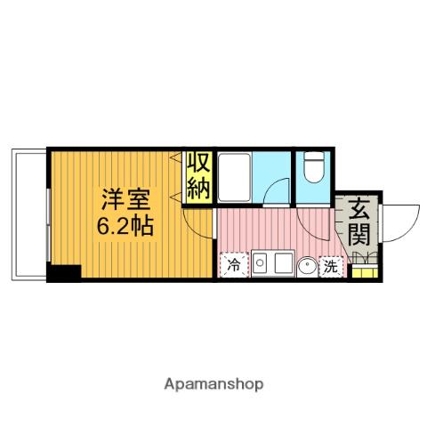 ソレアード・シンコ(1K/3階)の間取り写真