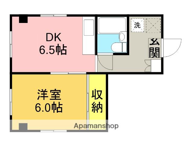 第2富士ビル(1DK/3階)の間取り写真