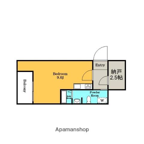 わらびペアシティ(ワンルーム/6階)の間取り写真