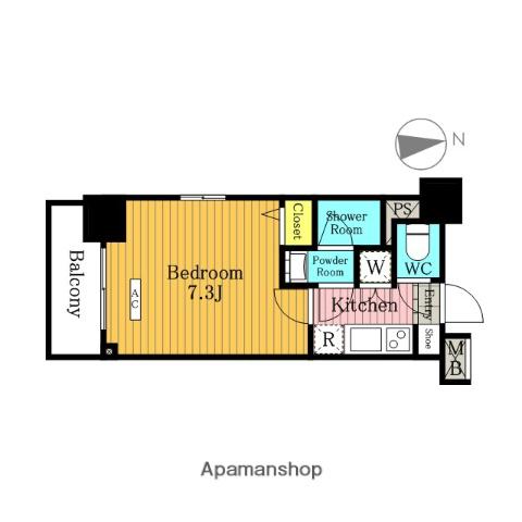 クラスタ西川口(1K/3階)の間取り写真