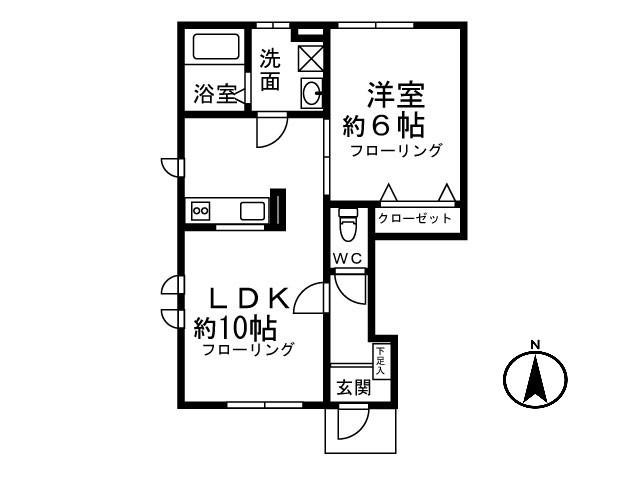 MAISON MARUYAMADAI(1LDK/1階)の間取り写真