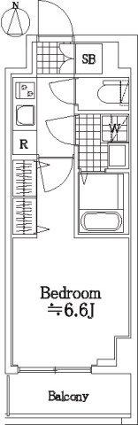 ザ・レジデンス・オブ・トーキョーJK40(1K/7階)の間取り写真