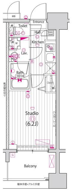 ガーラ・プレシャス川口並木(1K/15階)の間取り写真