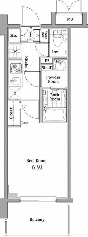 N-STAGE西川口(1K/9階)の間取り写真
