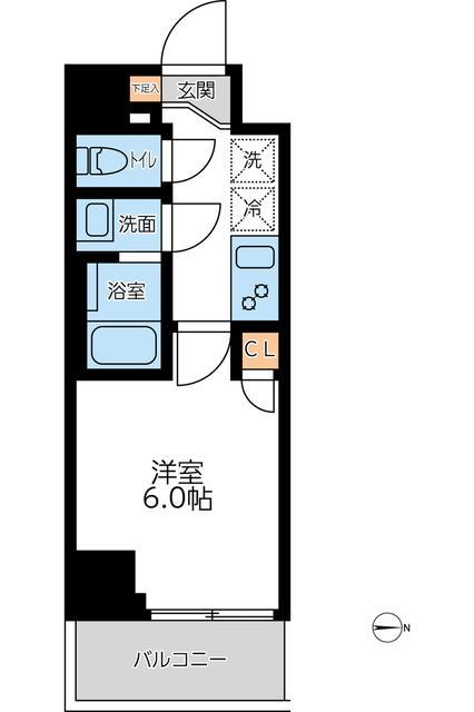 オーキッドレジデンス西川口(1K/5階)の間取り写真
