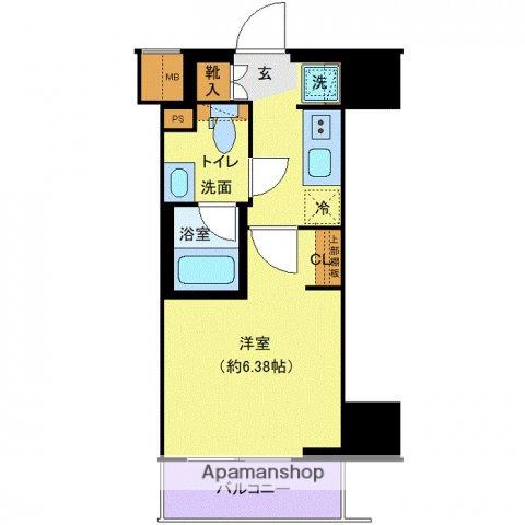 プレール・ドゥーク川口並木(1K/7階)の間取り写真