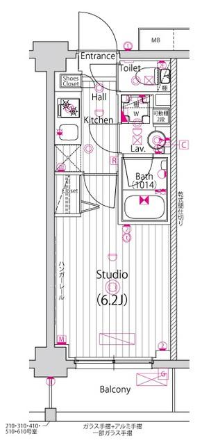ガーラ川口グランドステージ(1K/2階)の間取り写真