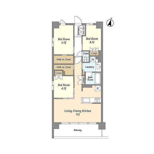グランカーサ川口青木町公園(3LDK/2階)の間取り写真