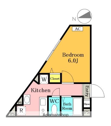 THE GARLANDS(1K/3階)の間取り写真