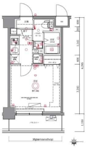 GENOVIA西川口Ⅱ(1K/2階)の間取り写真
