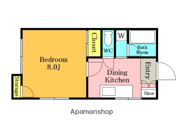ヴィクトワール(1K/3階)の間取り写真