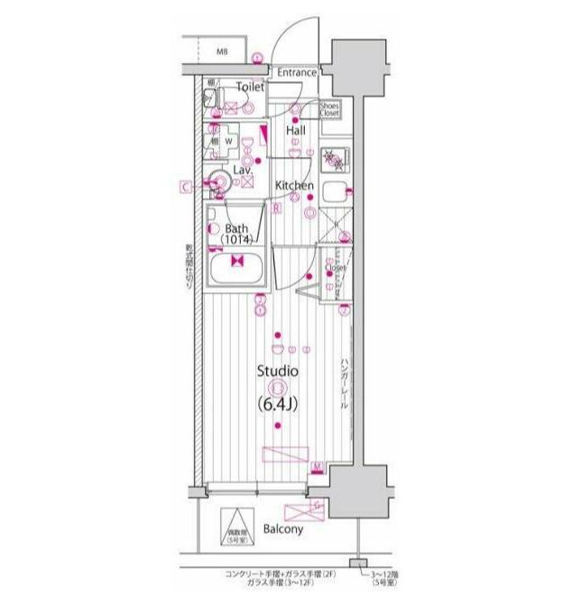 ガーラ・グランディ川口並木(1K/10階)の間取り写真