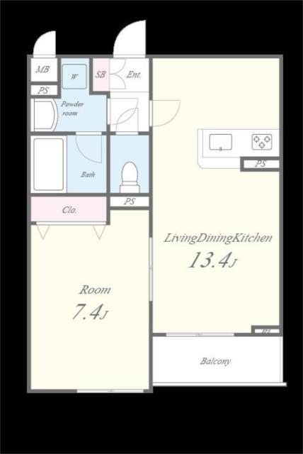 VOITURE MH(1LDK/3階)の間取り写真