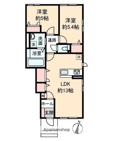 エルツⅠ(2LDK/1階)の間取り写真