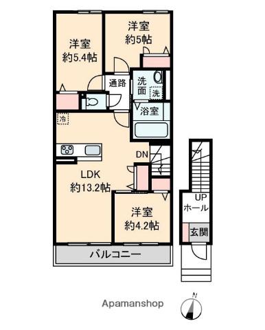 エルツⅠ(3LDK/2階)の間取り写真