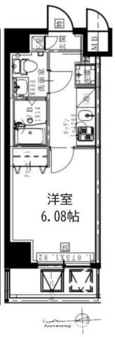 ジェノヴィア西川口Ⅴ(1K/11階)の間取り写真