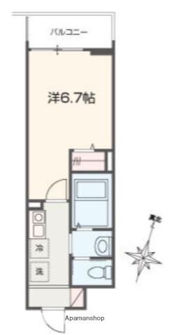 MELLAS西浦和Ⅴ(1K/3階)の間取り写真