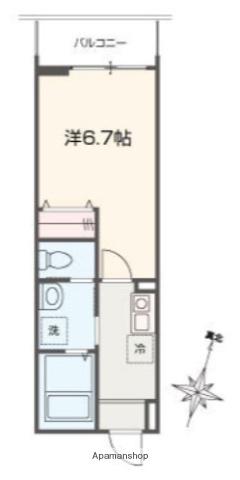 MELLAS西浦和Ⅴ(1K/3階)の間取り写真