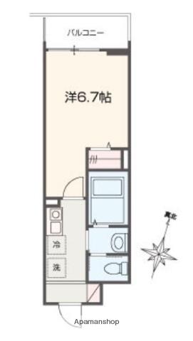 MELLAS西浦和Ⅴ(1K/1階)の間取り写真