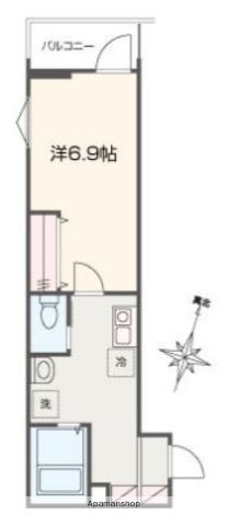 MELLAS西浦和Ⅴ(1K/2階)の間取り写真